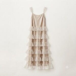 Zunie Girls Tiered Lace Tulle Special Occasion Dress Size 7